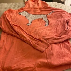 Neon orange PINK hooded tee